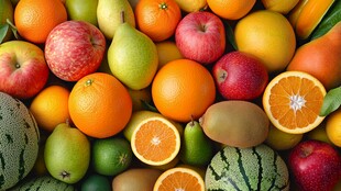 缤纷多彩的新鲜水果组合