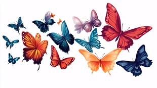 缤纷蝴蝶群舞