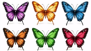 多彩蝴蝶集合