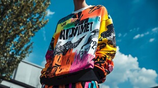 多彩印花潮流卫衣展示