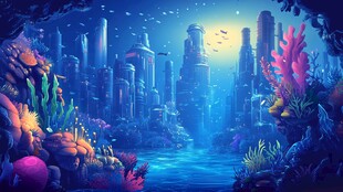 梦幻海底城市景观