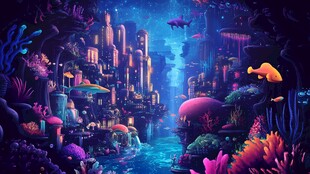 梦幻海底城市景观