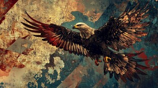 展翅翱翔的雄鹰