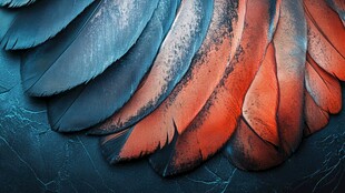 梦幻羽翼纹理 绚丽色彩呈现