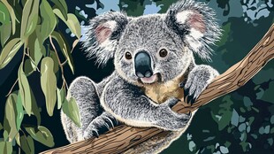 树上的可爱考拉