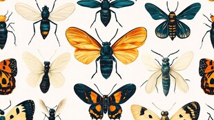 多彩昆虫图案集合