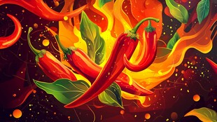 烈焰红辣椒 热烈视觉盛宴