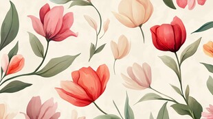 浪漫花卉图案 清新唯美风