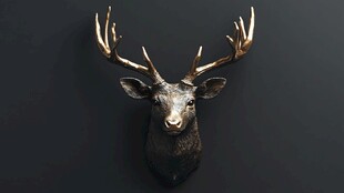 复古风鹿头壁挂装饰品