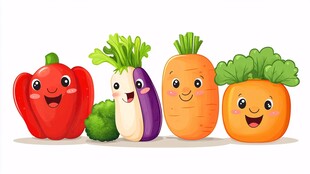 可爱卡通蔬菜欢乐大集合