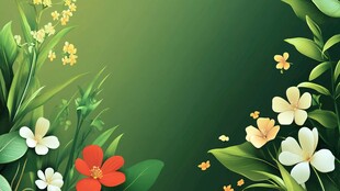清新绿植花卉背景图