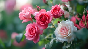 娇艳玫瑰绽放美好瞬间