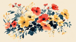 水彩花卉装饰画