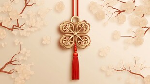 中式四叶草挂饰 典雅韵味