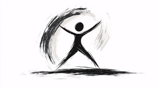 舞动的人形墨韵