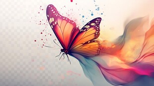 梦幻蝴蝶舞动绚丽色彩