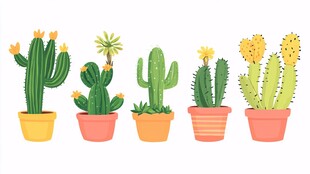 可爱盆栽仙人掌集合