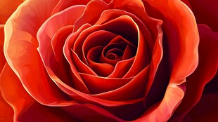 娇艳红玫瑰特写