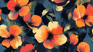 绚丽花卉图案背景