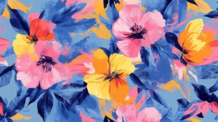 缤纷花卉图案 活力满满