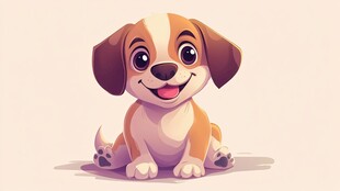 可爱小狗卡通形象