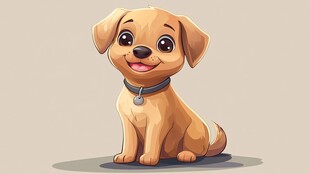 可爱小狗卡通形象