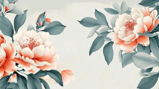 中式风花卉图案背景图