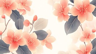 粉色花卉背景图