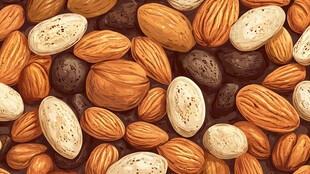 多样杏仁坚果满满视觉盛宴