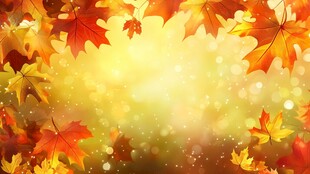 秋日枫叶梦幻背景图