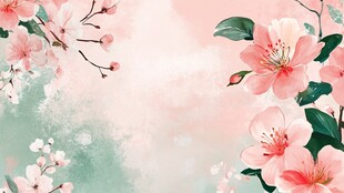 春日烂漫樱花背景图
