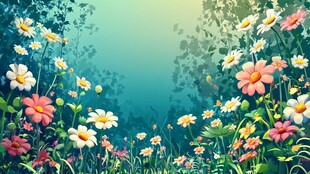 梦幻花海背景图