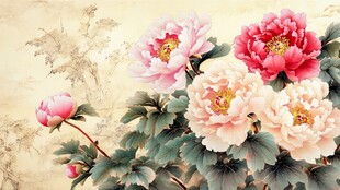 国画牡丹 尽显典雅风姿