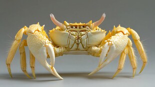 黄色螃蟹特写展示