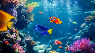 梦幻海底世界缤纷鱼群