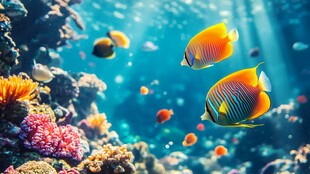 海底缤纷世界中的美丽鱼儿