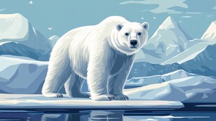 冰原上的北极熊