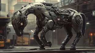 机械战马现身工业风场景