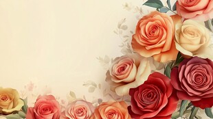 多彩玫瑰装点的浪漫角落