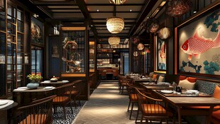 中式典雅风餐厅室内景致