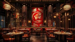 中式典雅餐厅内景