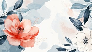 水彩花卉背景图