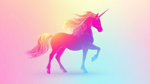 梦幻独角兽 色彩绚丽身姿