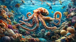 奇幻章鱼的海底世界之旅
