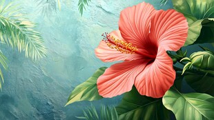 娇艳木槿花 尽显自然之美