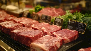新鲜牛肉陈列展示