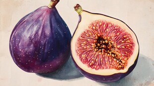 紫色无花果及切面特写