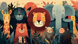 可爱丛林动物大集合