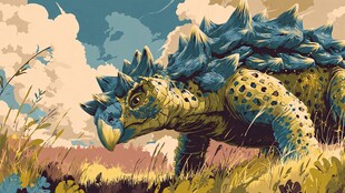 草地上的史前甲龙