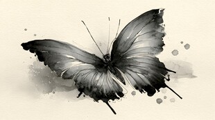水墨蝴蝶 灵动的艺术之美
